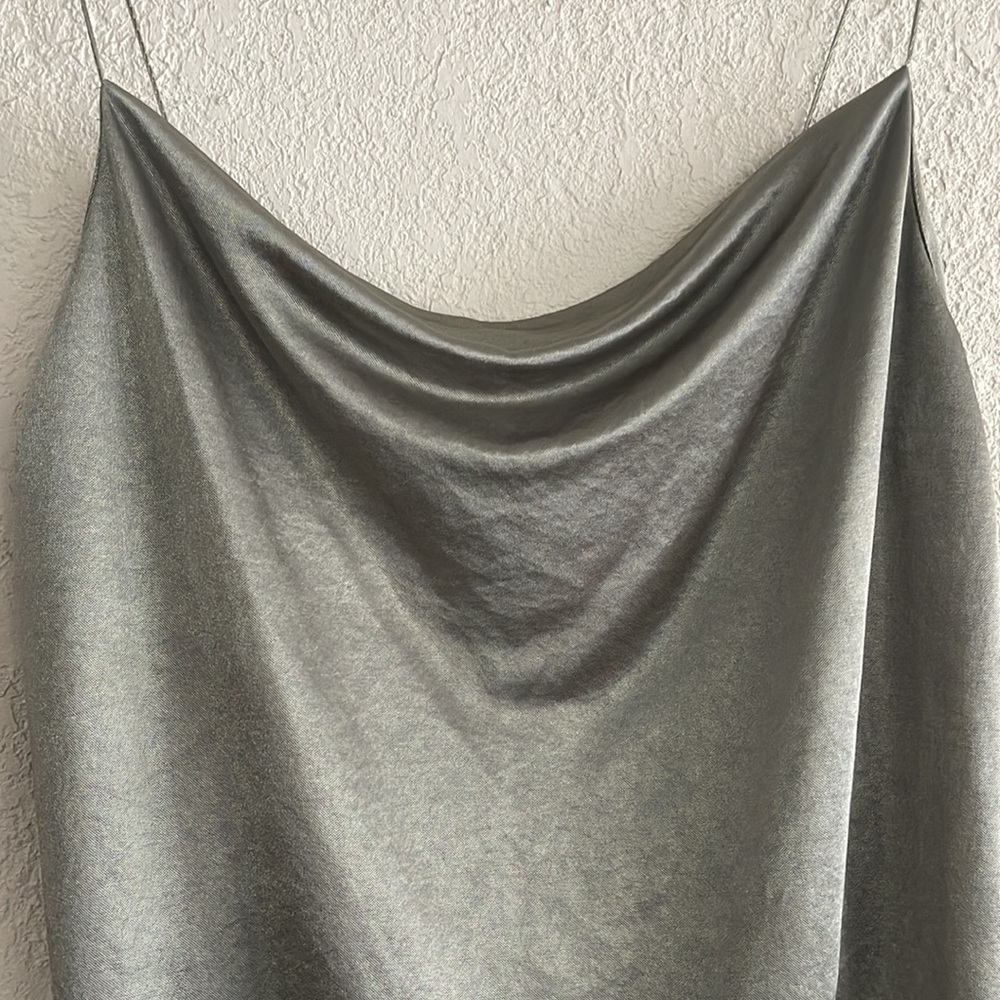 Zara Mini Green Camisole Slip Dress